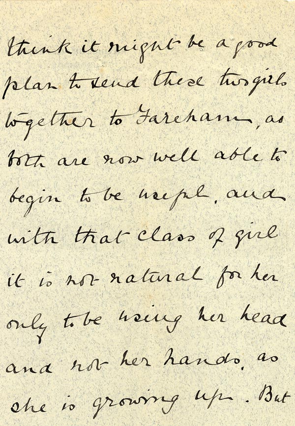 Large size image of Case 1106 2. Excerpt of letter from Hillingdon vicarage c. early 1891
 page 2