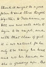 Image of Case 1106 2. Excerpt of letter from Hillingdon vicarage c. early 1891
 page 2