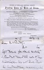 Image of Case 1109 7. Letter from the Frome home 19 November 1889
 page 1