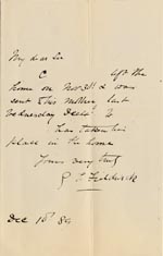 Image of Case 1109 8. Letter from G.T. Fieldwick, Hanley Castle 10 December 1889
 page 1
