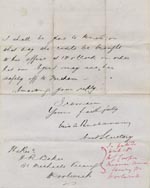 Image of Case 1180 2. Letter to Revd H.R. Baker St. Michaels' Vicarage 7 December 1887
 page 2