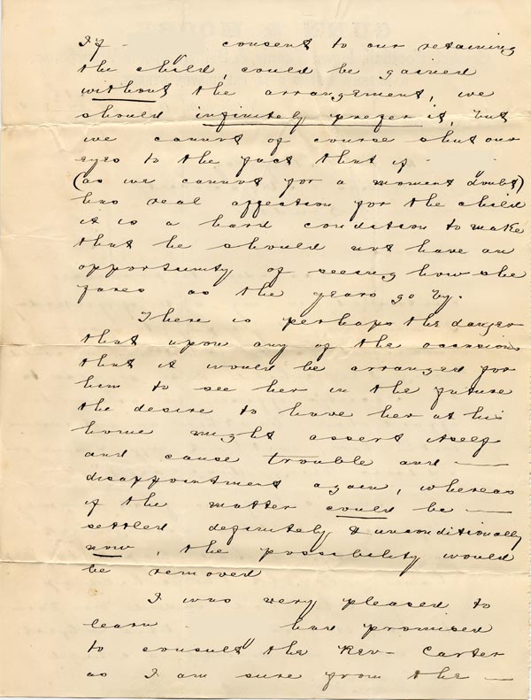Large size image of Case 1214 19. Letter from adoptive father 27 August 1888
 page 2
