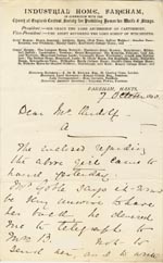 Image of Case 1269 6. Letter from Fareham 7 October 1890
 page 1