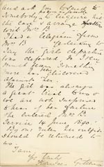 Image of Case 1269 6. Letter from Fareham 7 October 1890
 page 2
