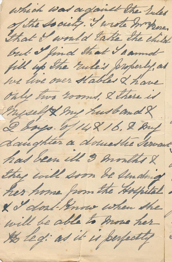 Large size image of Case 1294 8. Letter from E's paternal grandmother  c. 18 November 1895
 page 2