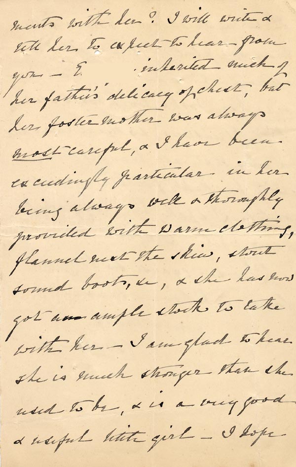 Large size image of Case 1294 9. Letter from Mrs Bere to Revd Edward Rudolf  21 November 1895
 page 3