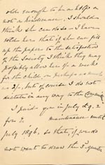 Image of Case 1294 7. Letter from Mrs Bere to Revd Edward Rudolf  12 November 1895
 page 3