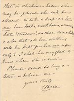 Image of Case 1294 9. Letter from Mrs Bere to Revd Edward Rudolf  21 November 1895
 page 4