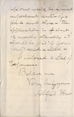 Image of Case 1294 10. Letter from Revd Hunt to Revd Edward Rudolf  26 November 1895
 page 2