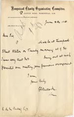 Image of Case 1399 4. Letter from the Hampstead Charity Organisation Committee 8 June 1888
 page 1
