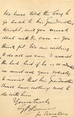 Image of Case 1399 13. Letter from Jersey Home for Working Lads 14 August 1893
 page 4