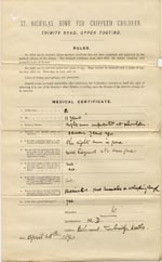 Image of Case 2434 5. Medical Certificate signed by Dr W. 26 April 1890
 page 1