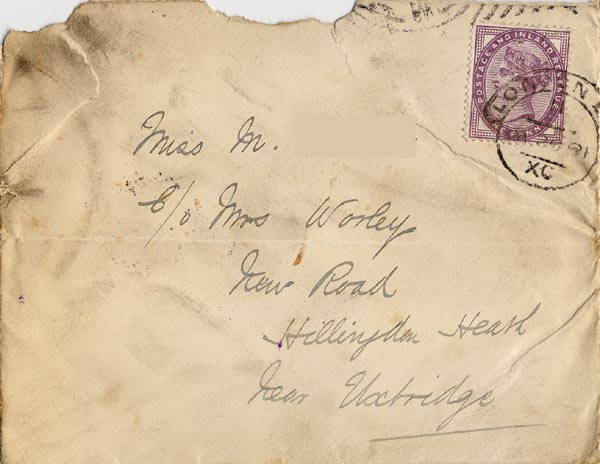 Large size image of Case 2716 4. Letter and Christmas card to M. from her brother 26 January 1891
 page 1