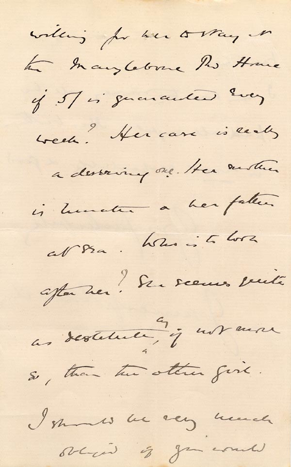 Large size image of Case 2716 6. Letter from Revd Adderley 13 February 1891
 page 3
