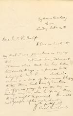 Image of Case 2835 8. Letter from Revd Burrows 20 October 1895
 page 1