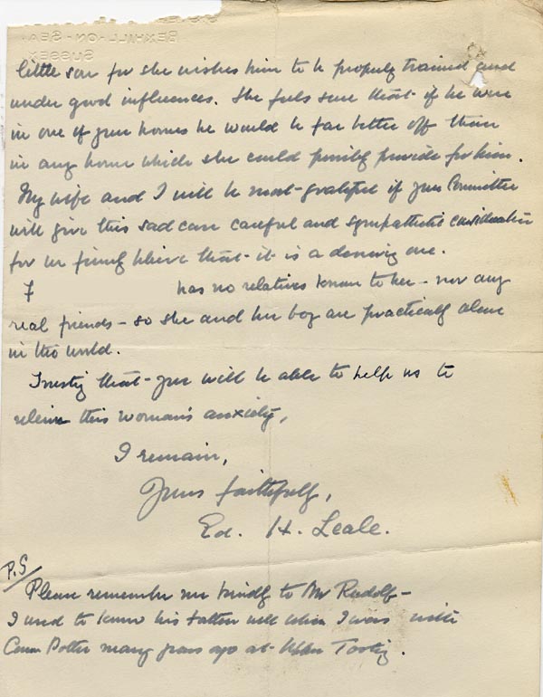 Large size image of Case 3271 58. Letter from F's employer  17 December 1926
 page 2