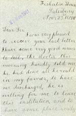 Image of Case 3271 43. Letter from F to Edward Rudolf  23 November 1911
 page 1