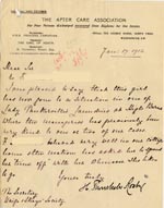 Image of Case 3271 48. Letter from Mr Roxby, The After Care Association to Edward Rudolf  17 January 1912
 page 1