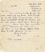 Image of Case 3271 62. Letter from F.  3 December 1941
 page 1