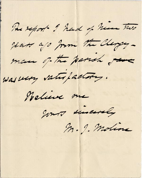 Large size image of Case 3303 2. Letter from M. J. Moline 2 November 1892
 page 2