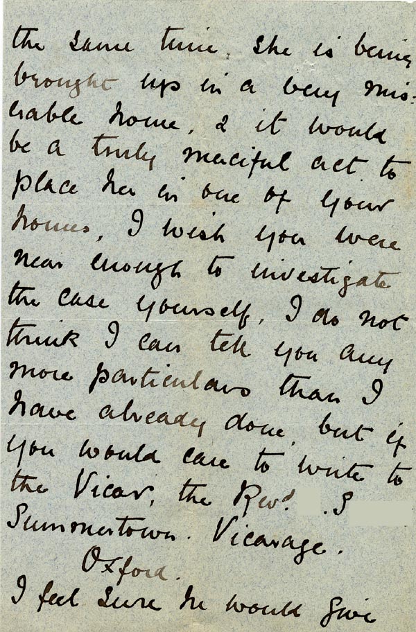 Large size image of Case 3392 4. Letter from Miss B. 10 December 1892
 page 2