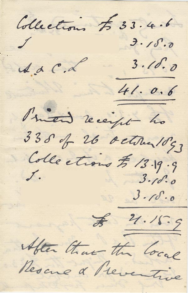Large size image of Case 3574 13. Letter to Revd Edward Rudolf 16 October 1896
 page 3