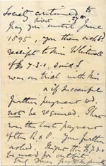Image of Case 3574 13. Letter to Revd Edward Rudolf 16 October 1896
 page 4