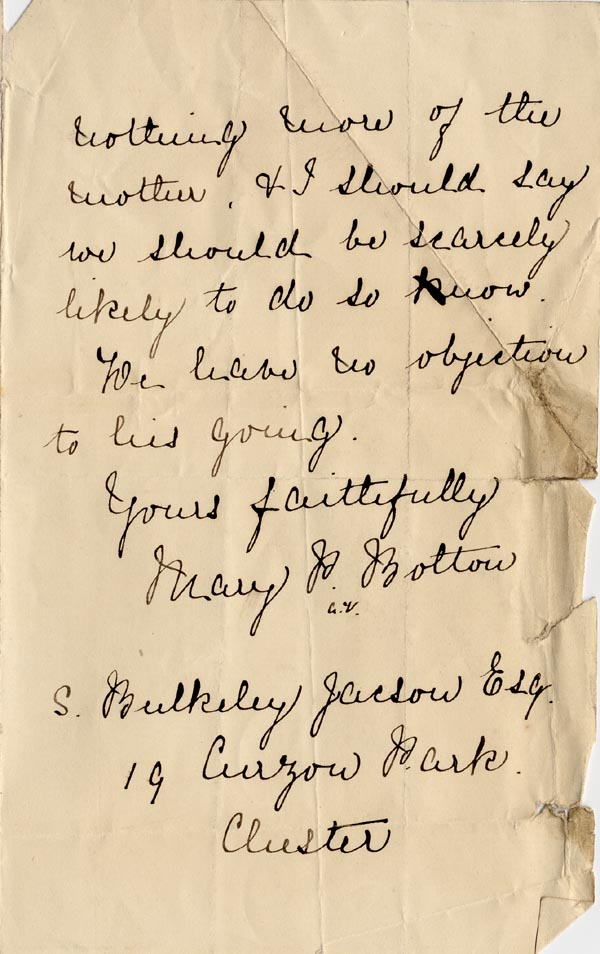 Large size image of Case 3622 5. Letter from National Society for the Prevention of Cruelty of Children 8 June 1895
 page 2