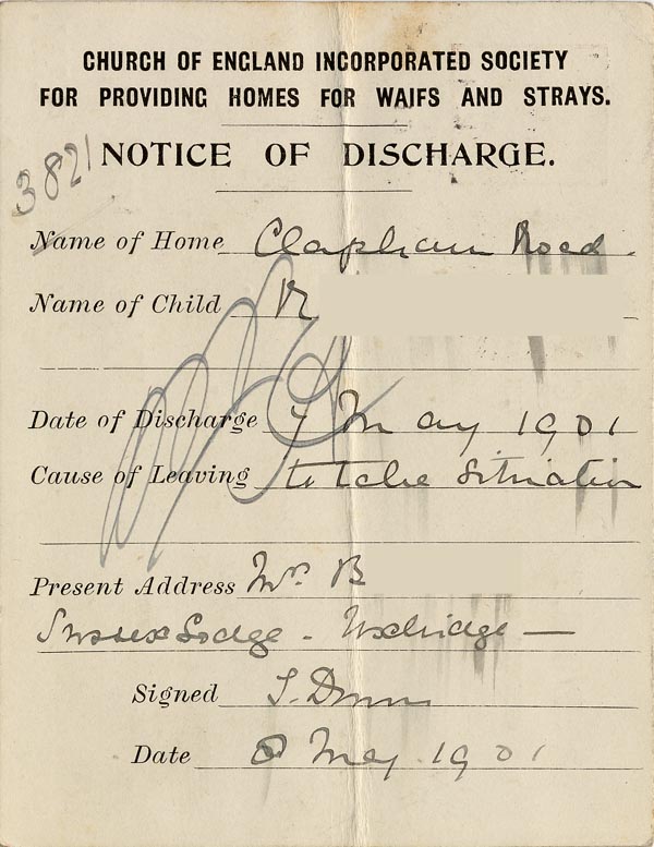 Large size image of Case 3821 15. Notice of discharge 6 May 1901
 page 2
