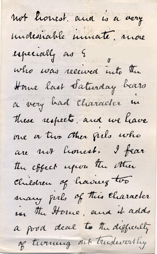 Image of Case 3821 7. Letter from the Lampson Home 30 August 1893
 page 2