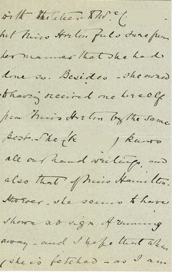 Image of Case 3821 13. Letter from Mrs Blatch 12 November 1899
 page 3