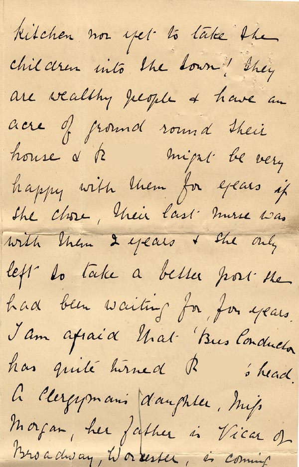 Image of Case 3821 18. Letter from the St Agnes Home 25 September 1901
 page 3