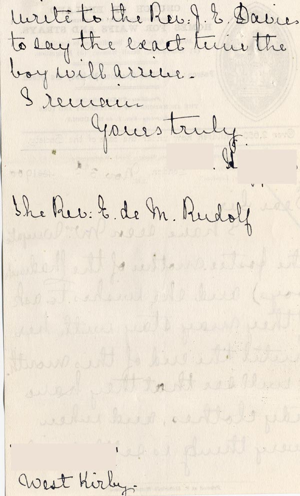 Large size image of Case 4171 16. Letter from Mrs H. asking if the boys may stay with their foster mother until the end of the month  3 November 1900
 page 2