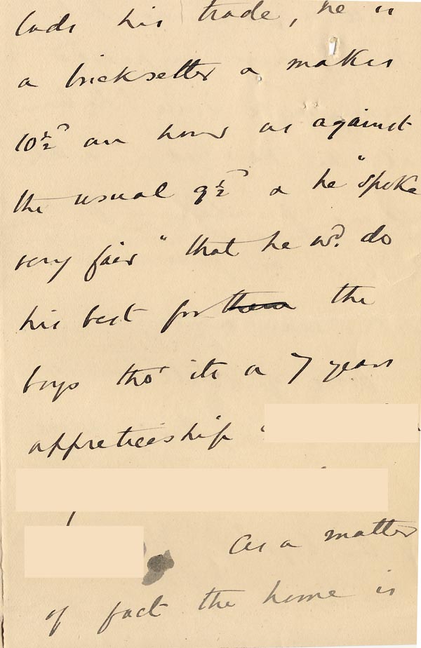 Large size image of Case 4171 21. Letter from Mrs B. about the home circumstances of H. and G's mother and stepfather  11 March 1901
 page 3