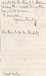 Image of Case 4171 16. Letter from Mrs H. asking if the boys may stay with their foster mother until the end of the month  3 November 1900
 page 2