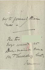 Image of Case 4171 19. Letter from St Deniol's Home acknowledging the boys' arrival  3 December 1900
 page 2