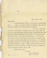 Image of Case 4171 22. Copy letter from Revd Edward Rudolf suggesting the boys are returned home  12 March 1901
 page 1