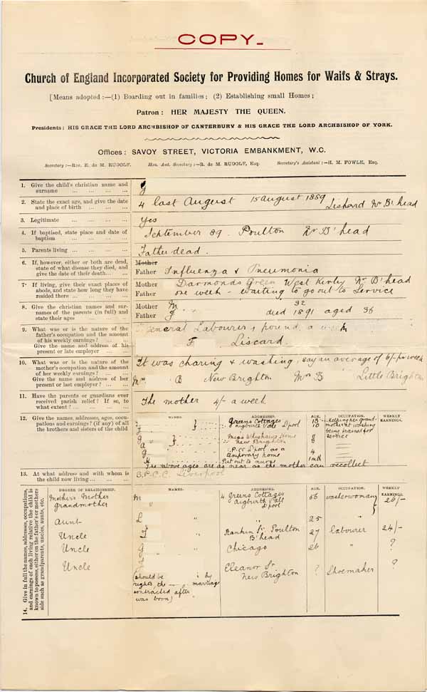 Large size image of Case 4172 3. Copy of application for G.  18 November 1893
 page 1