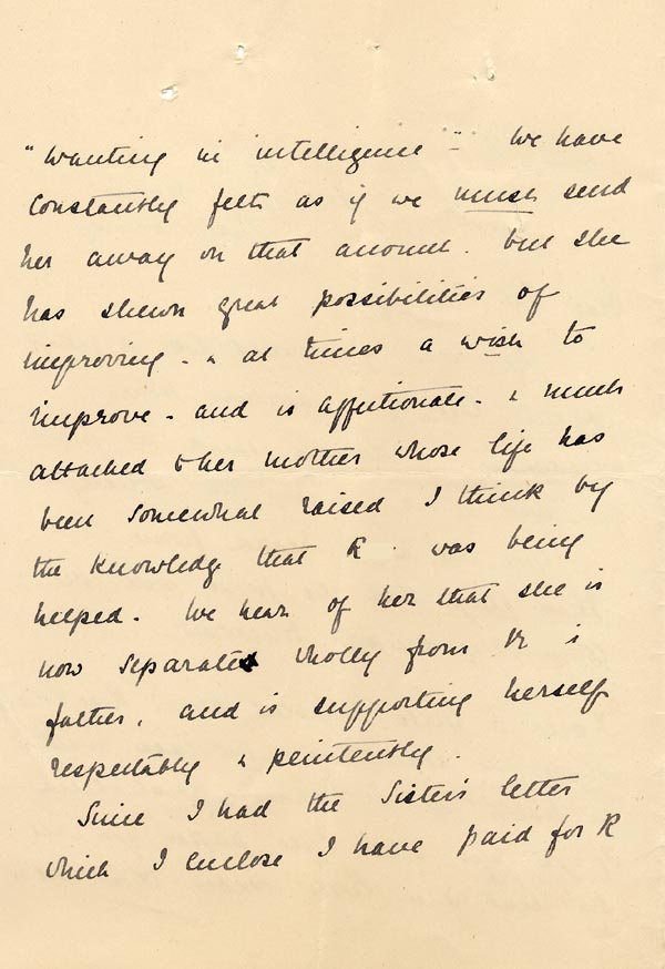 Large size image of Case 4215 6. Letter from Miss Butler, St Saviour's Home  10 June 1896
 page 2