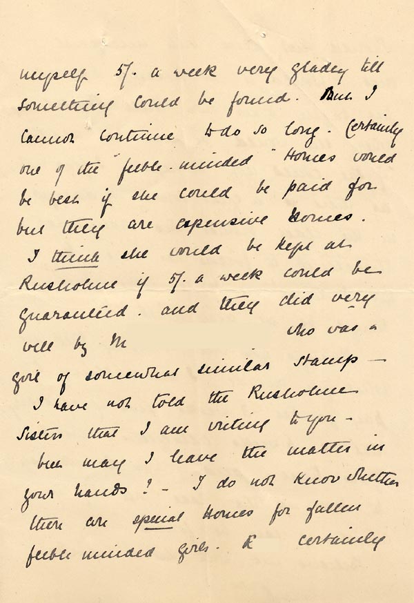 Large size image of Case 4215 6. Letter from Miss Butler, St Saviour's Home  10 June 1896
 page 3