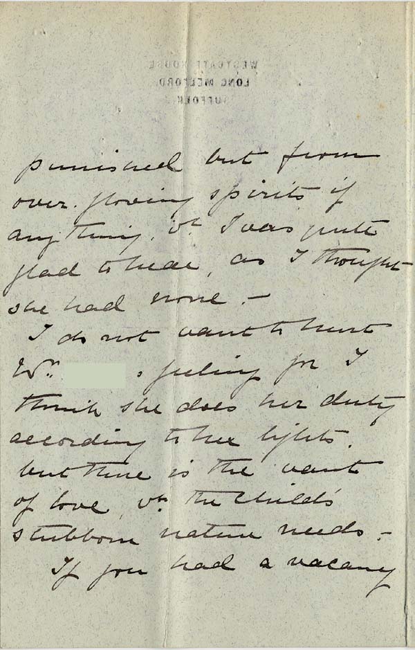 Image of Case 4488 9. Letter from Mrs Parker 25 October 1895
 page 2