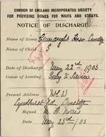 Image of Case 4488 13. Notice of discharge 23 May 1905
 page 2