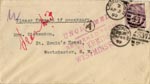 Image of Case 4751 5. Envelope and letter from Edward Rudolf to Mrs Stevenson  5 April 1899
 page 1