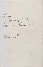 Image of Case 4751 8. Letter from Mrs Stevenson to Edward Rudolf  14 April 1899
 page 3