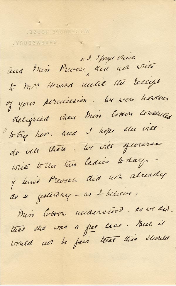 Large size image of Case 4770 13. Letter to Mr Rudolf from Mary Butler 29 May 1896
 page 2