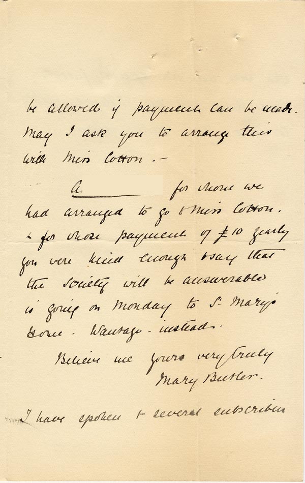 Large size image of Case 4770 13. Letter to Mr Rudolf from Mary Butler 29 May 1896
 page 3