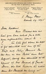 Image of Case 4770 4. Letter from the Bath Preventative Mission 29 March 1895
 page 1