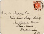 Image of Case 4770 9. Postcard to Mr Rudolf from Agnes Carpenter 29 April 1895
 page 1