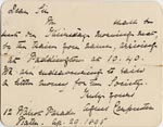 Image of Case 4770 9. Postcard to Mr Rudolf from Agnes Carpenter 29 April 1895
 page 2