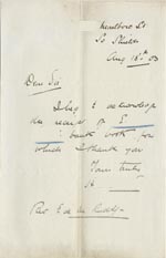 Image of Case 4776 14. Letter from E's brother  18 August 1903
 page 1